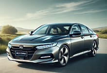 2025 Honda Accord with sleek design and stylish headlights.