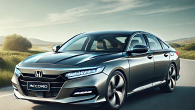 2025 Honda Accord with sleek design and stylish headlights.