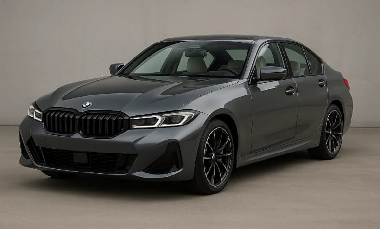 2025 BMW 3-Series parked on a modern city street.
