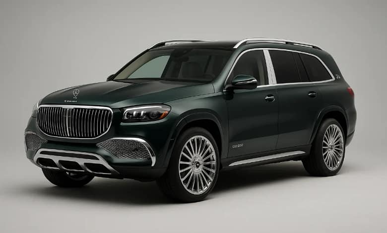 2025 Mercedes-Maybach GLS600 luxury SUV parked in a scenic outdoor setting